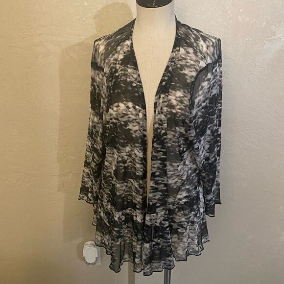 Attitudes by Renee Printed Cardigan lt weight Sz 3X NWT - Picture 2 of 6